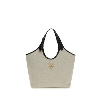 Sac à bandoulière Versace en coton beige