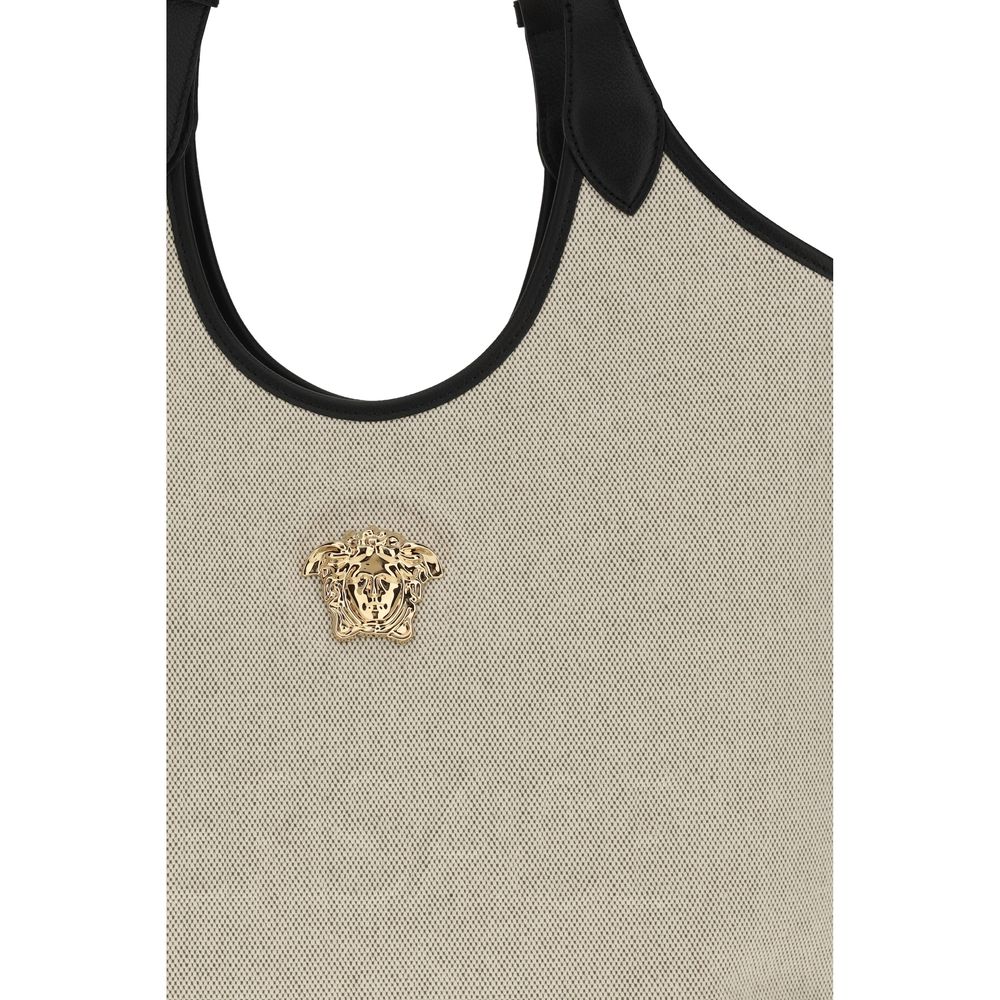 Sac à bandoulière Versace en coton beige