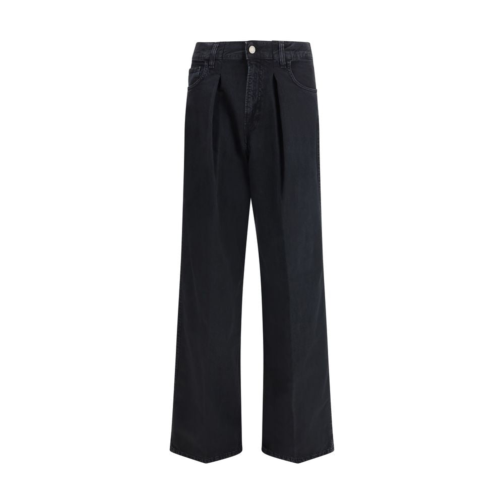 Jean en denim de coton noir Haikure