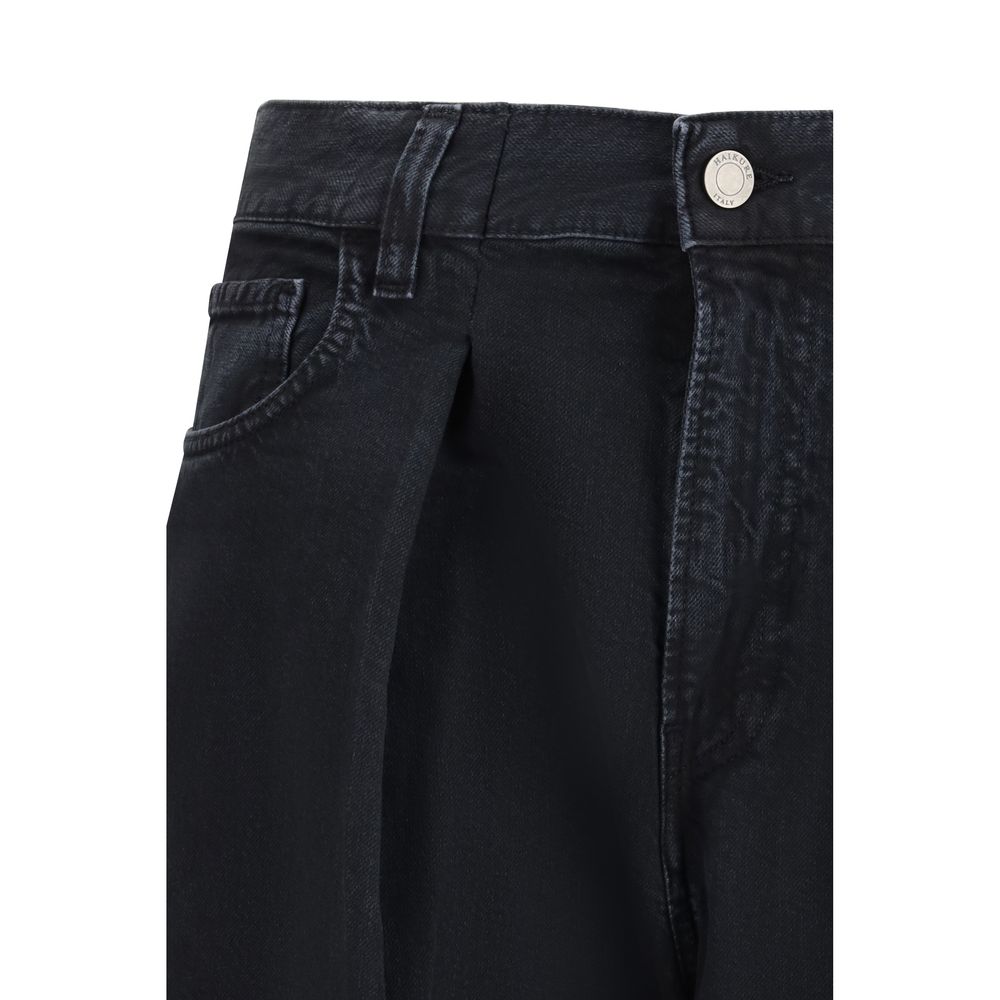 Jean en denim de coton noir Haikure