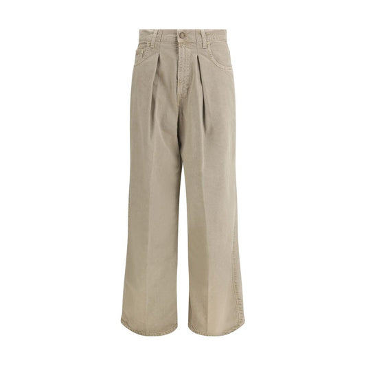 Haikure Jeans in denim di cotone beige