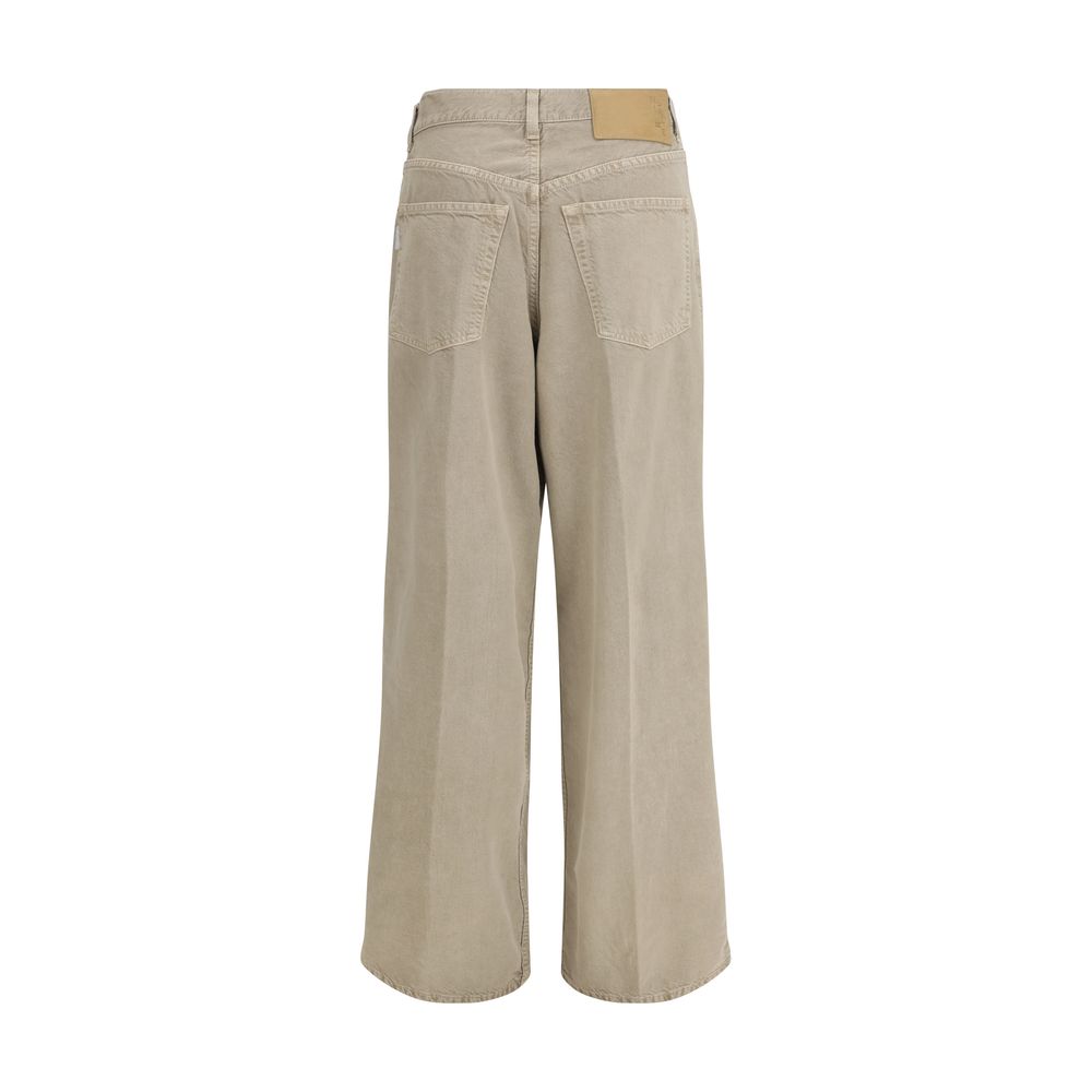 Haikure Jeans en denim de coton beige