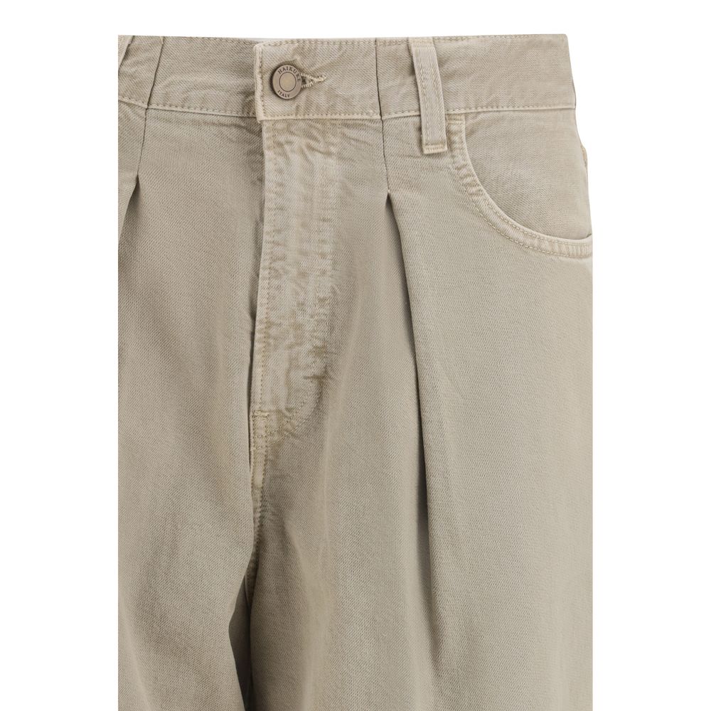 Haikure Jeans en denim de coton beige