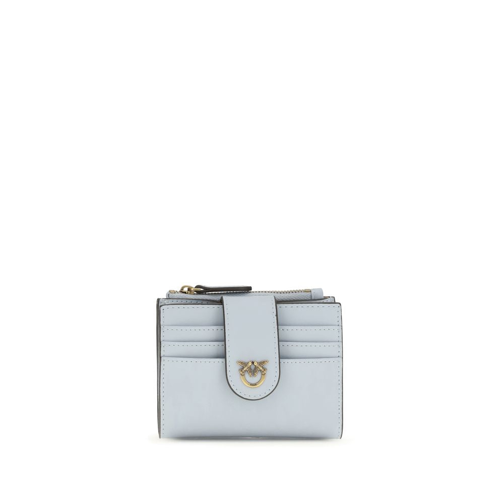 PINKO Portafoglio Bos Taurus in Pelle di Vitello Blu