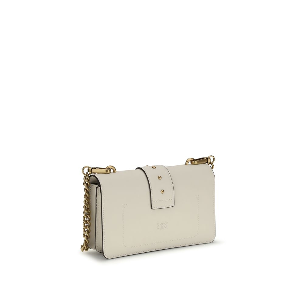 Sac bandoulière PINKO Bos Taurus en cuir de veau beige
