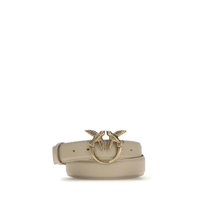 PINKO Cintura in vitello color beige Bos Taurus
