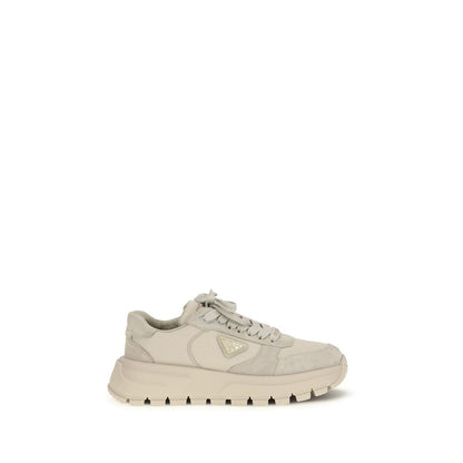 Sneakers Prada Athletic in pelle di vitello color beige
