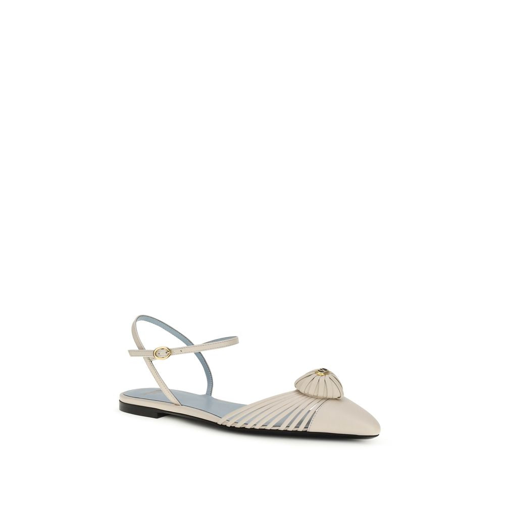 Sandali Valentino Garavani in pelle di capra beige