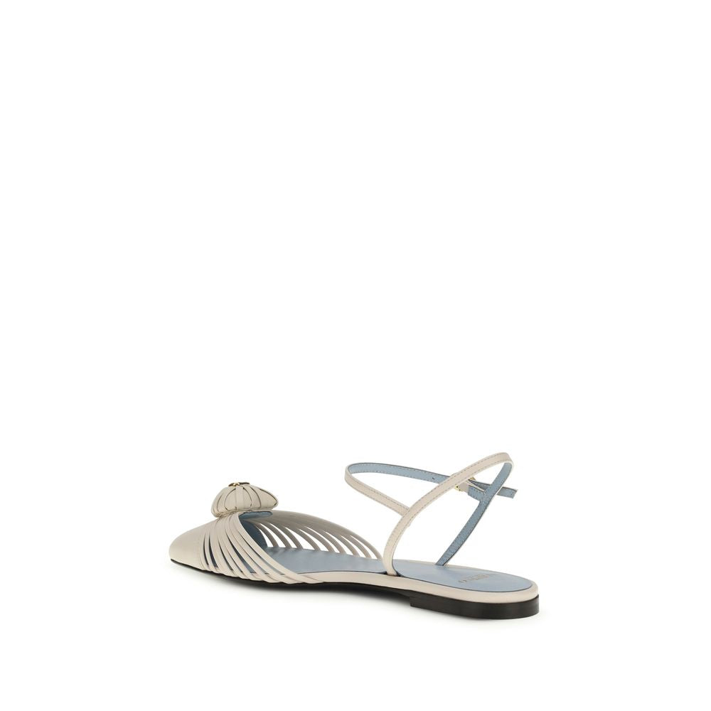 Sandali Valentino Garavani in pelle di capra beige