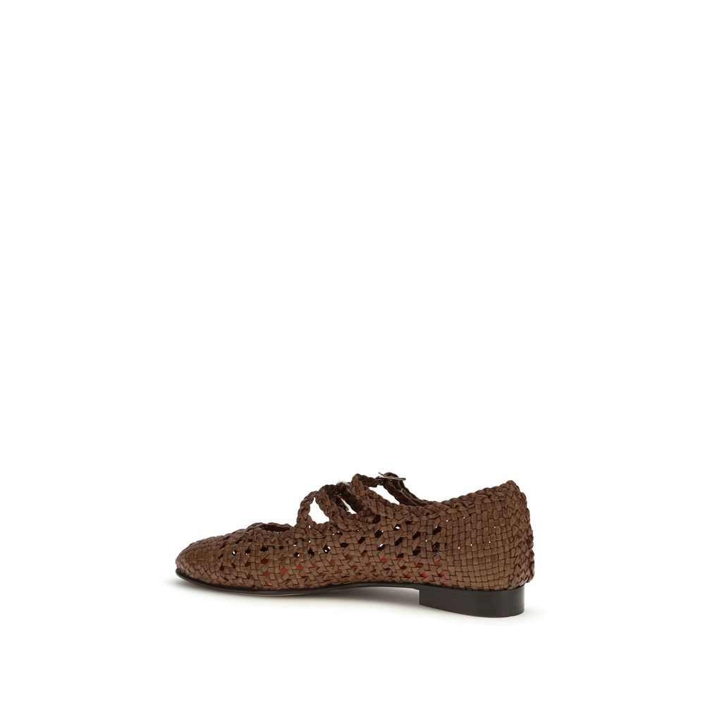 Ballerines Carel Paris en cuir de veau marron Bos Taurus