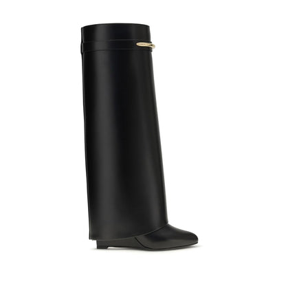 Stivali Givenchy in pelle di vitello nera Bos Taurus