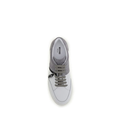Baskets basses Moschino multicolores en cuir de veau Bos Taurus