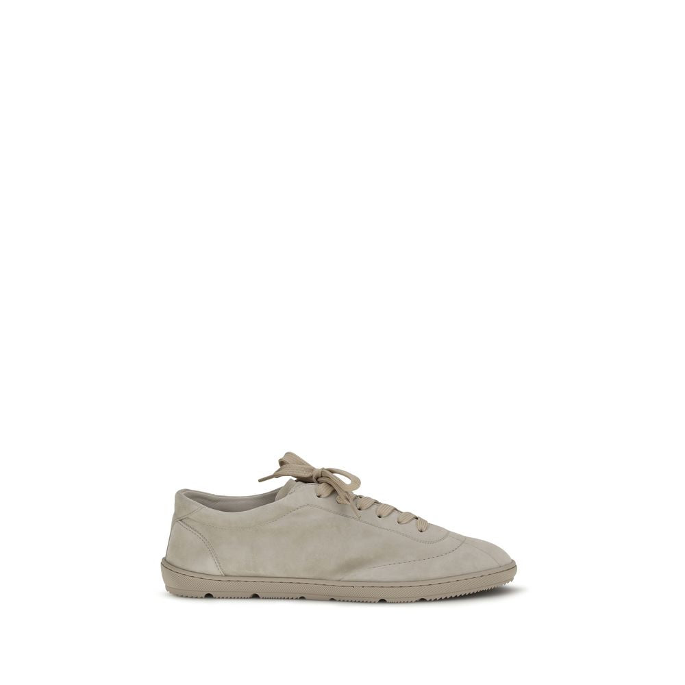 Baskets basses Brunello Cucinelli en cuir de veau beige Bos Taurus