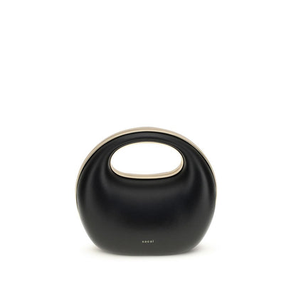 Borsa Sacai in pelle di vitello nera Bos Taurus