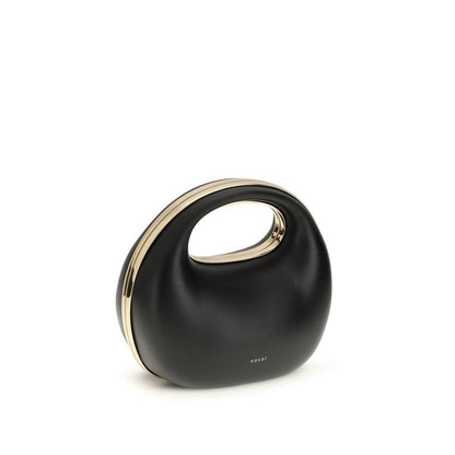 Borsa Sacai in pelle di vitello nera Bos Taurus