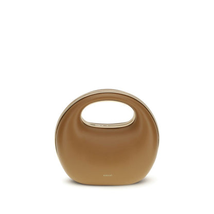 Sacai Sac à main en cuir de veau marron Bos Taurus