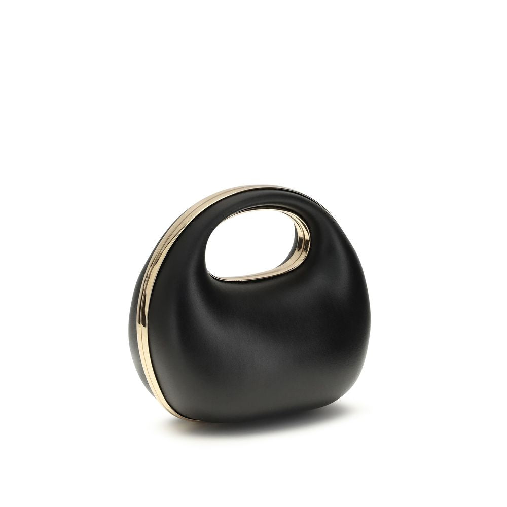 Borsa Sacai in pelle di vitello nera Bos Taurus