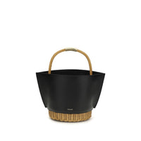 Borsa a spalla Sacai in pelle di vitello nera Bos Taurus
