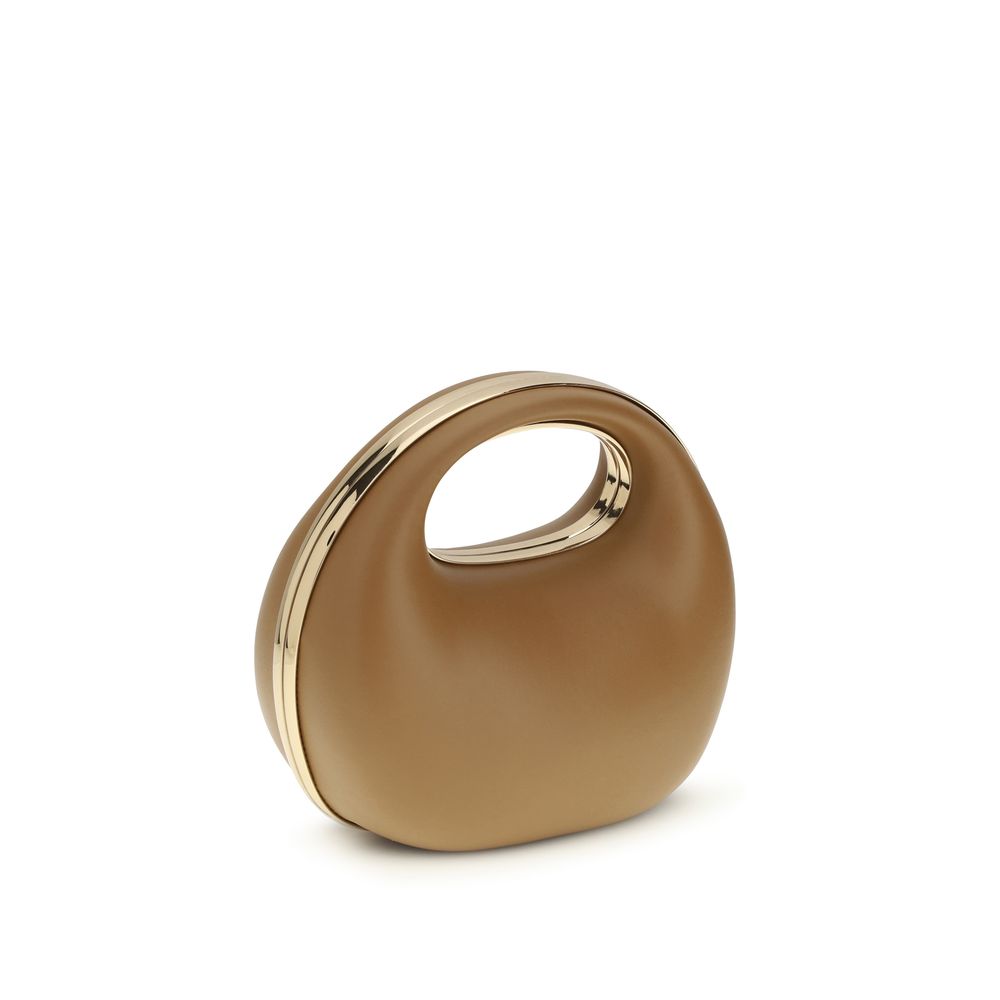 Sacai Sac à main en cuir de veau marron Bos Taurus
