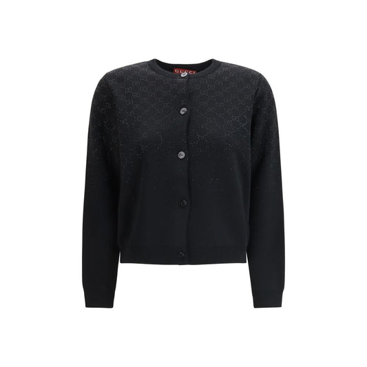 Cardigan Gucci in lana nera