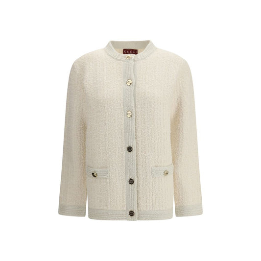 Cardigan Gucci in lana beige