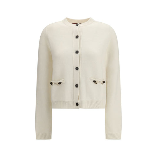 Cardigan Gucci in lana beige