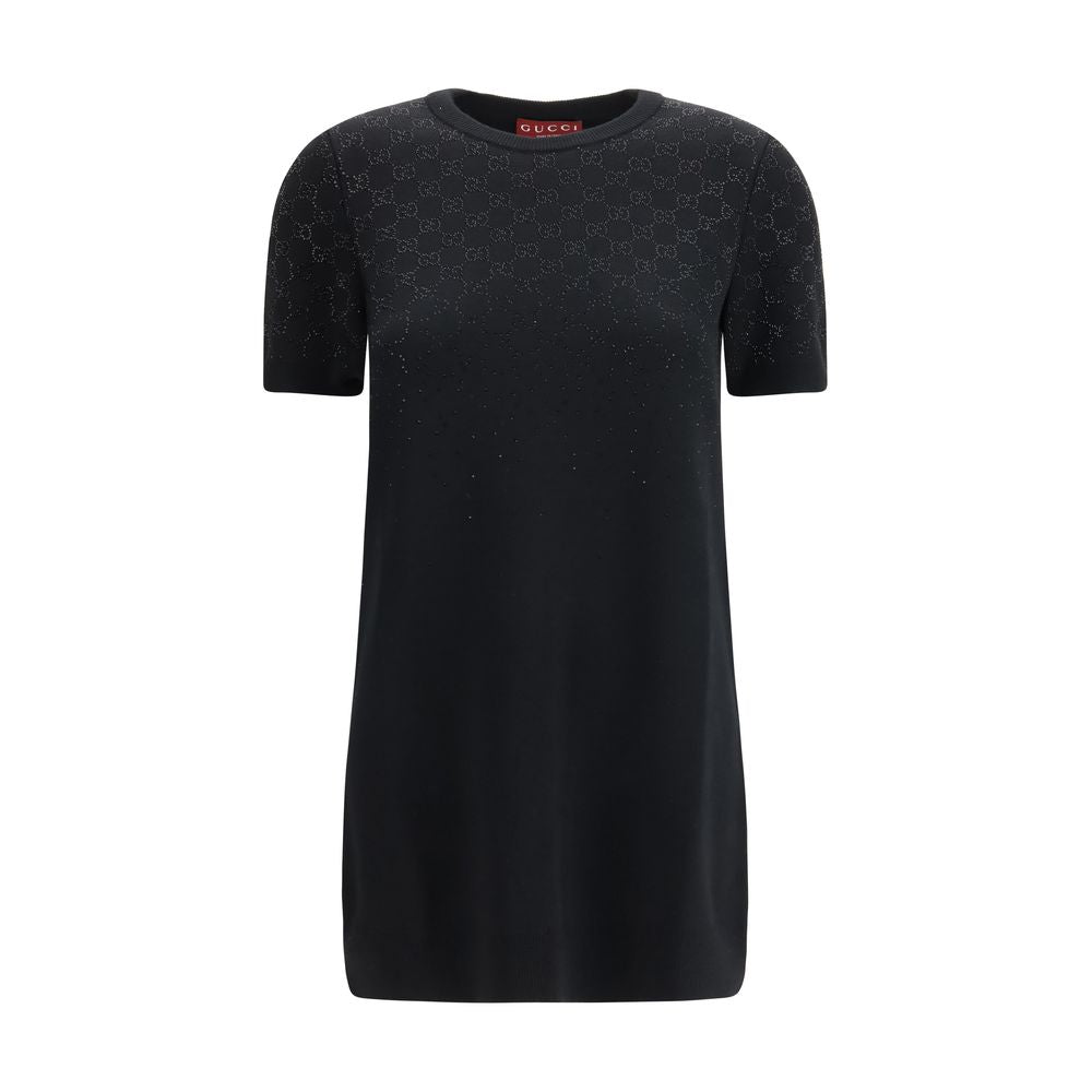 Robe décontractée en laine noire Gucci