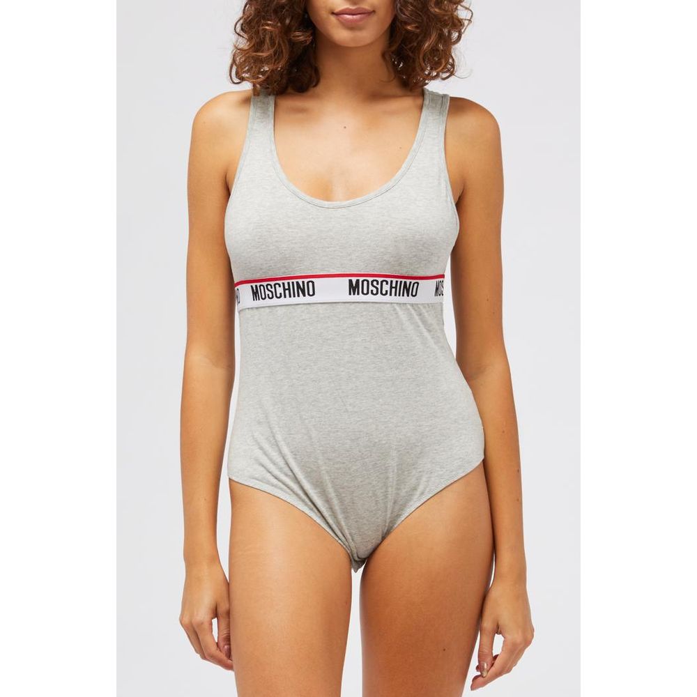 Body en coton gris Moschino