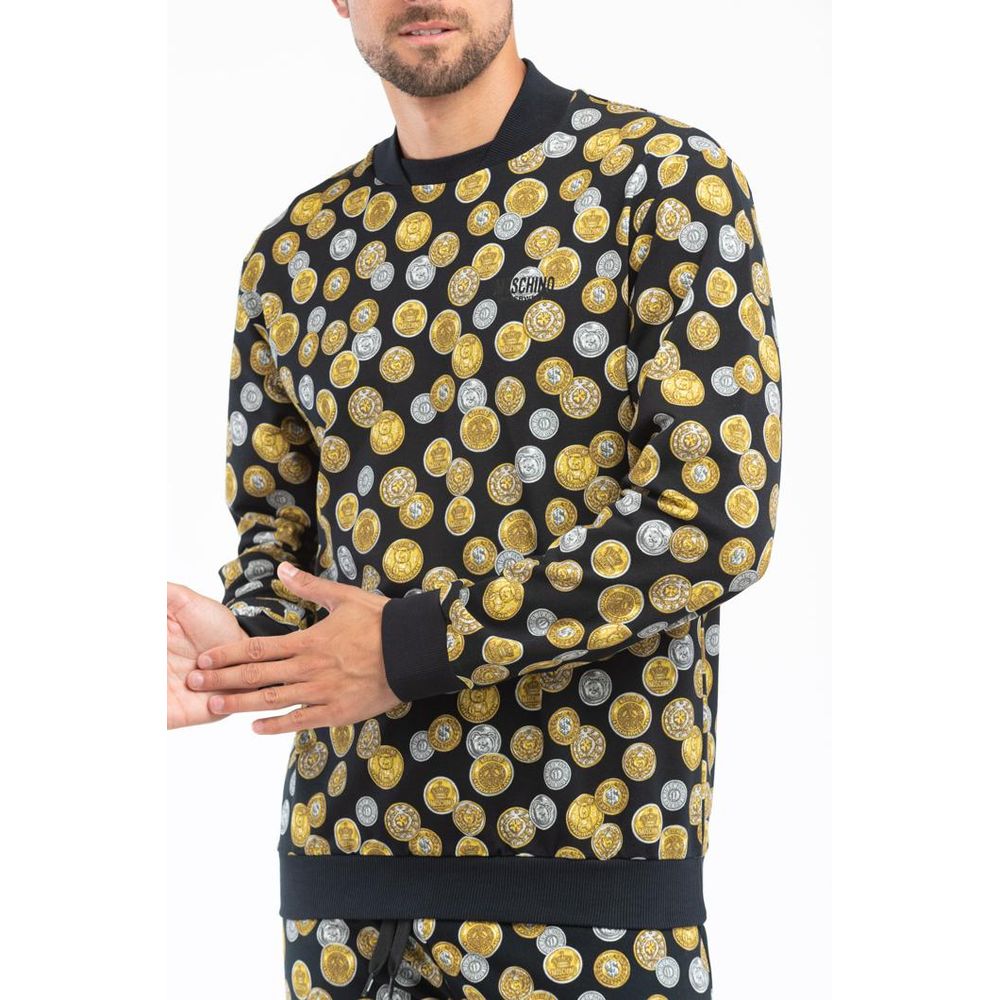 Felpa in cotone nero Moschino