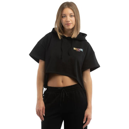 Felpa in cotone nero Moschino