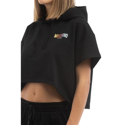 Felpa in cotone nero Moschino