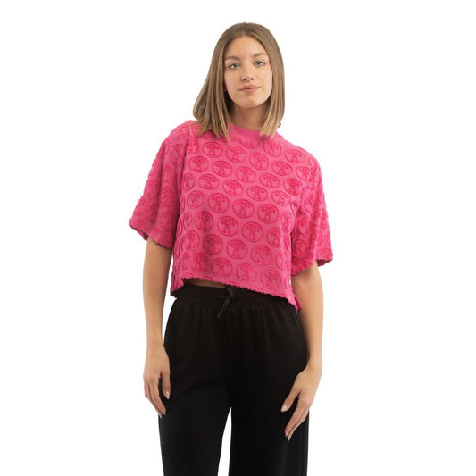 T-shirt Moschino Fucsia in Cotone