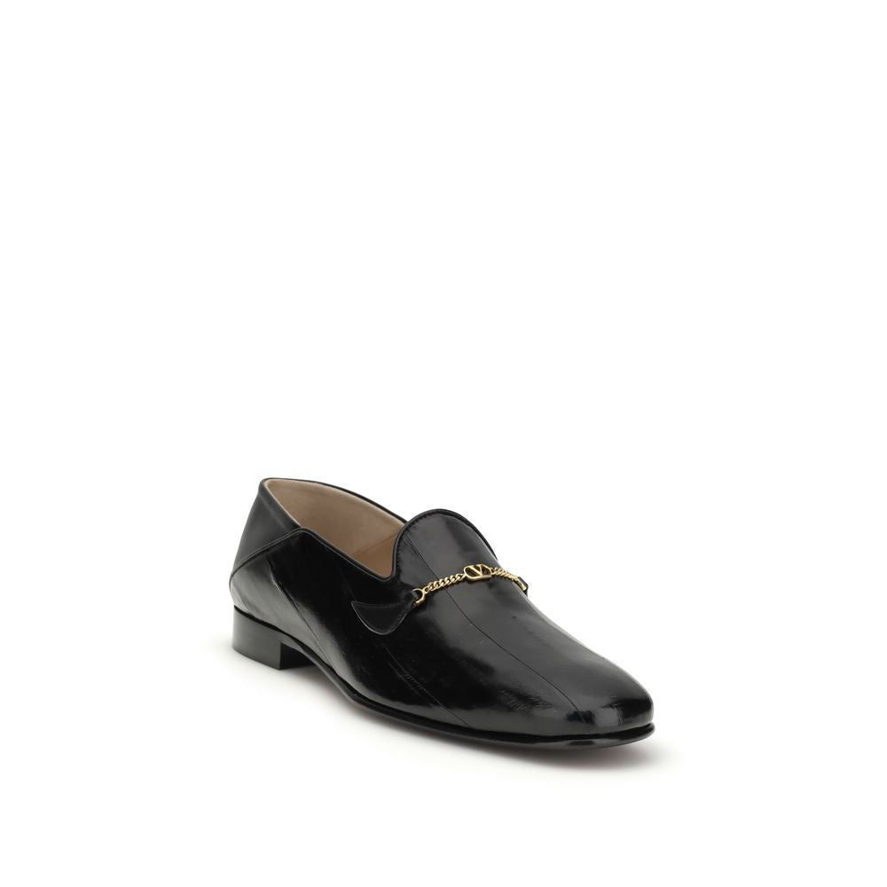 Mocassins à enfiler Valentino Garavani Bos Taurus en cuir de veau noir
