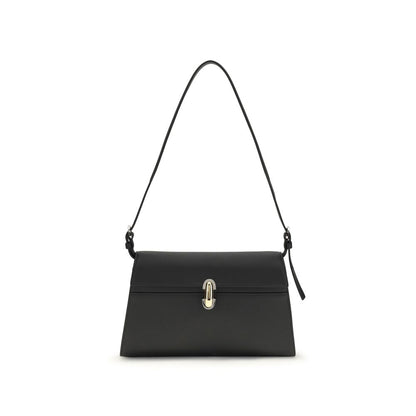 Borsa a Spalla Savette in Pelle di Vitello Nera