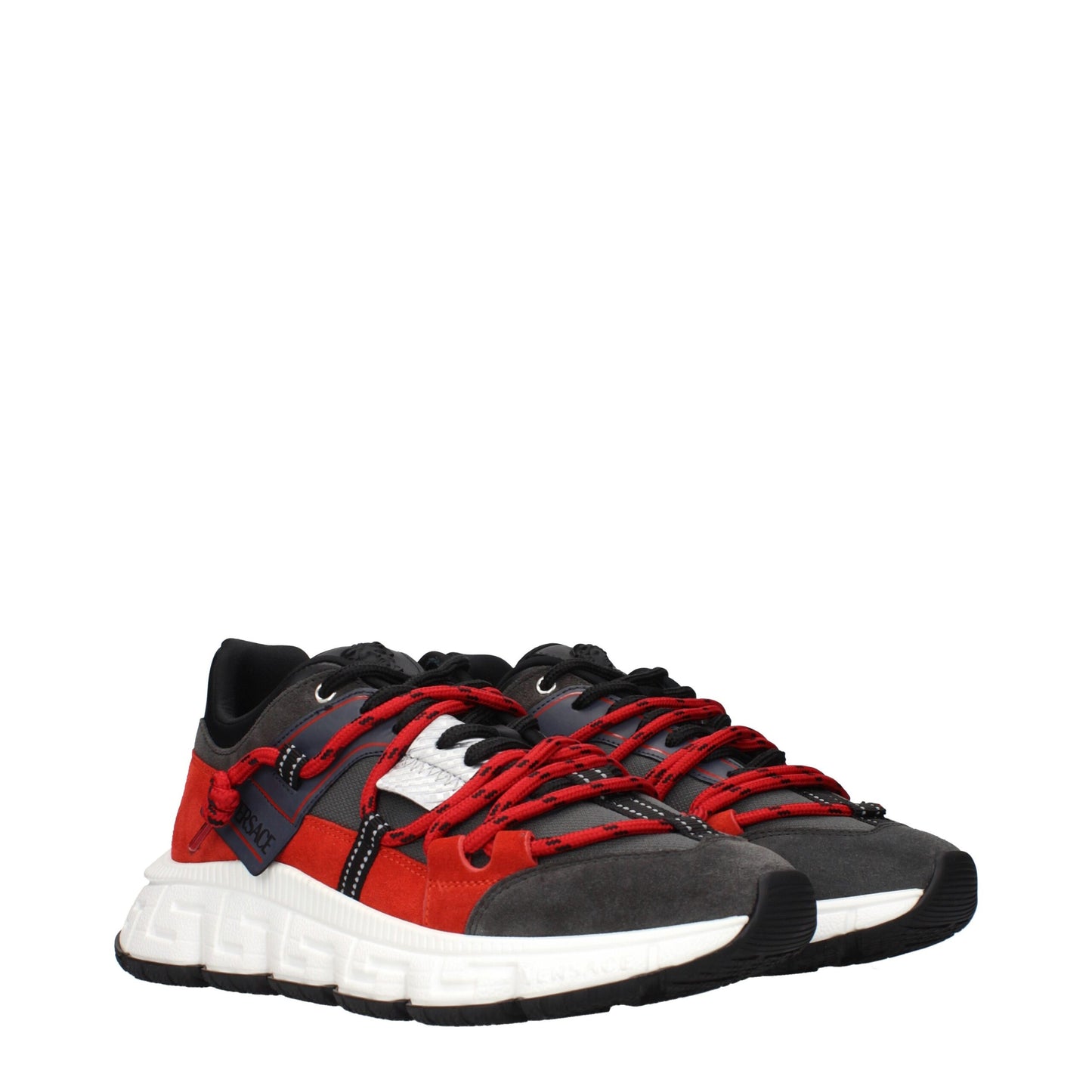 Sneakers Chunky Versace in Pelle Grigia
