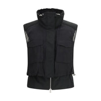 PINKO Giacca Nera Senza Maniche in Nylon