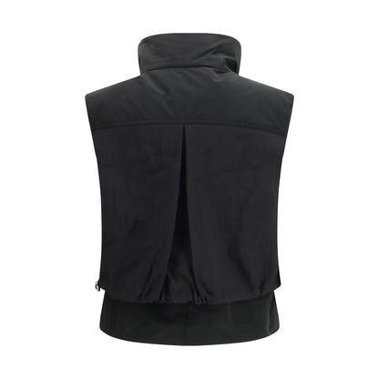 PINKO Giacca Nera Senza Maniche in Nylon