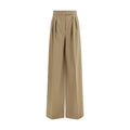 Pantalon décontracté en laine polaire beige Max Mara