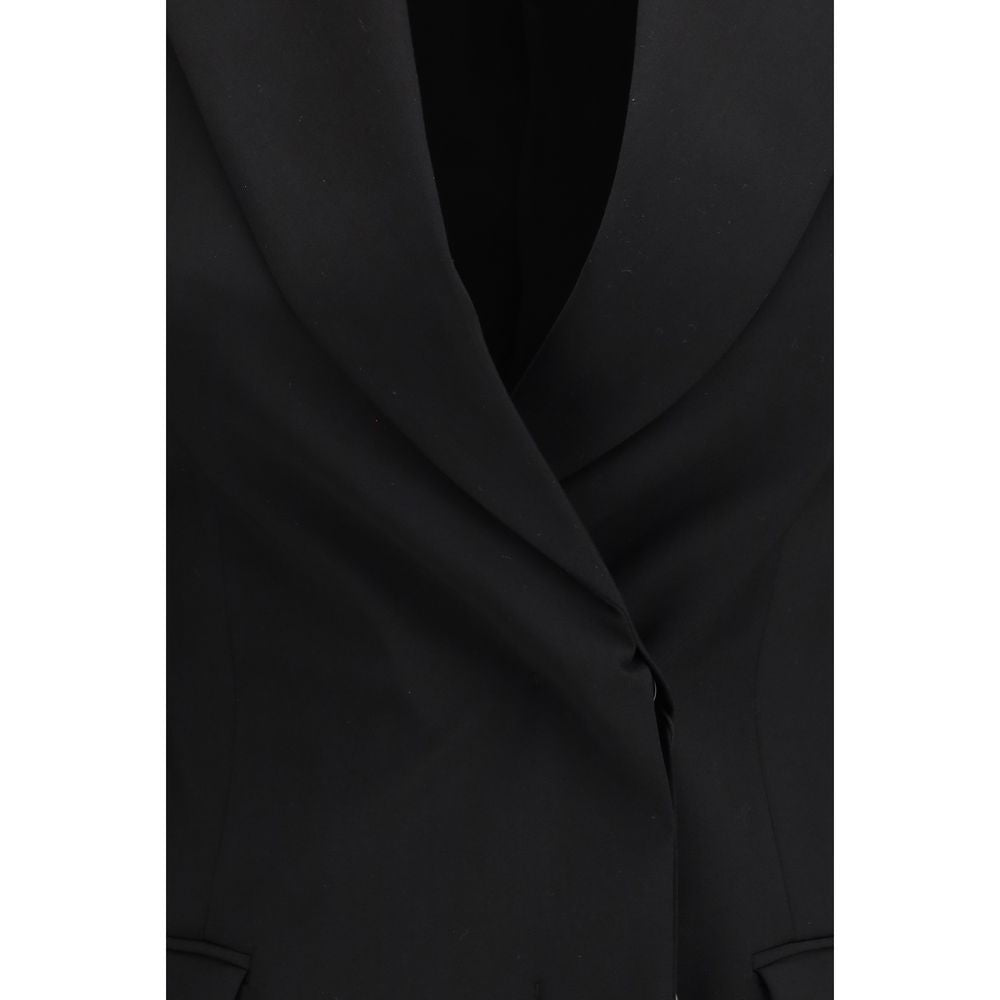 Blazer in lana in pile nero Max Mara