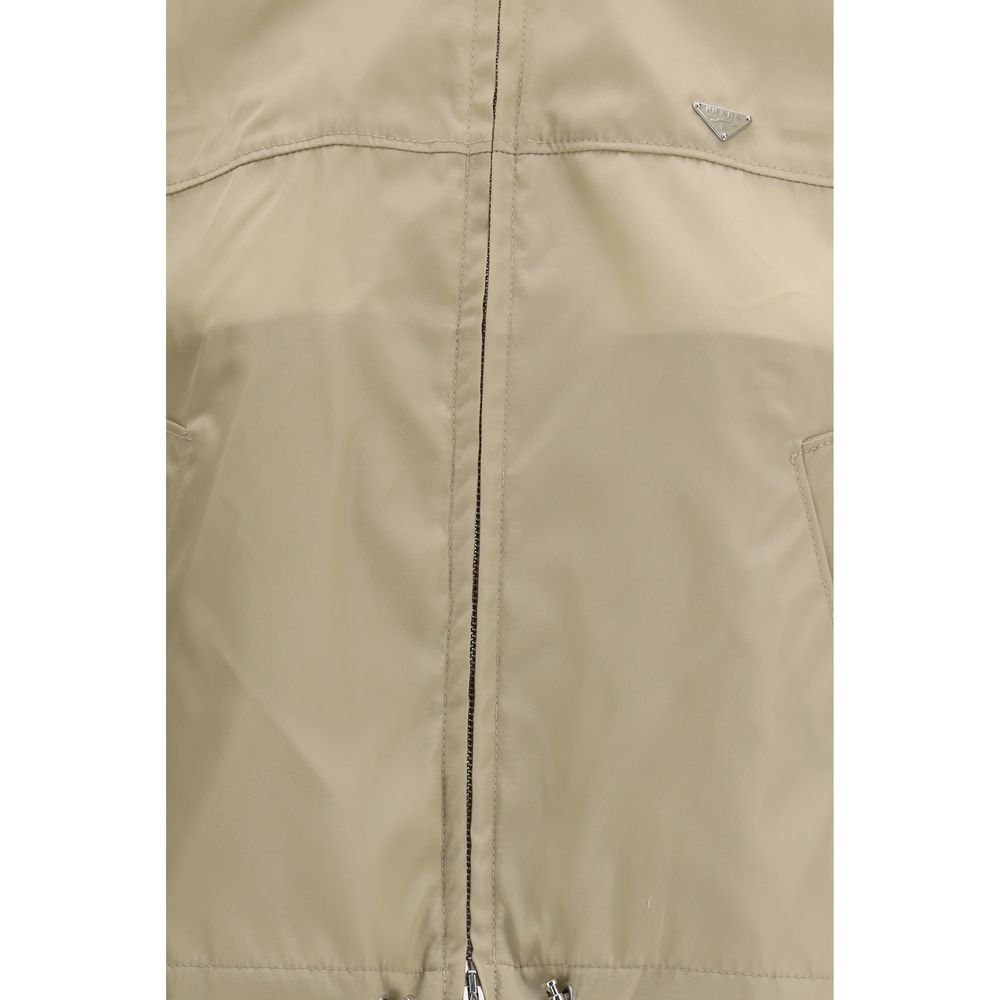 Veste Prada en coquille de polyamide recyclé beige