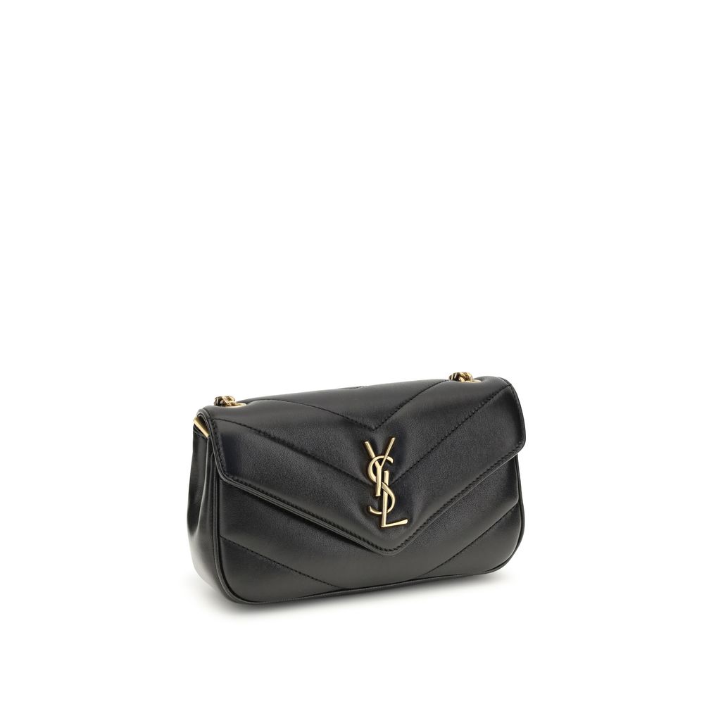 Borsa a tracolla Saint Laurent Ovis Aries in agnello nero