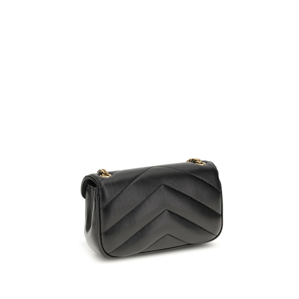 Borsa a tracolla Saint Laurent Ovis Aries in agnello nero