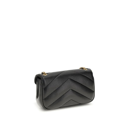 Borsa a tracolla Saint Laurent Ovis Aries in agnello nero