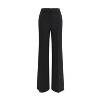 Pantaloni Svasati in Lana Fleece Neri Max Mara