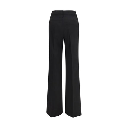 Pantaloni Svasati in Lana Fleece Neri Max Mara