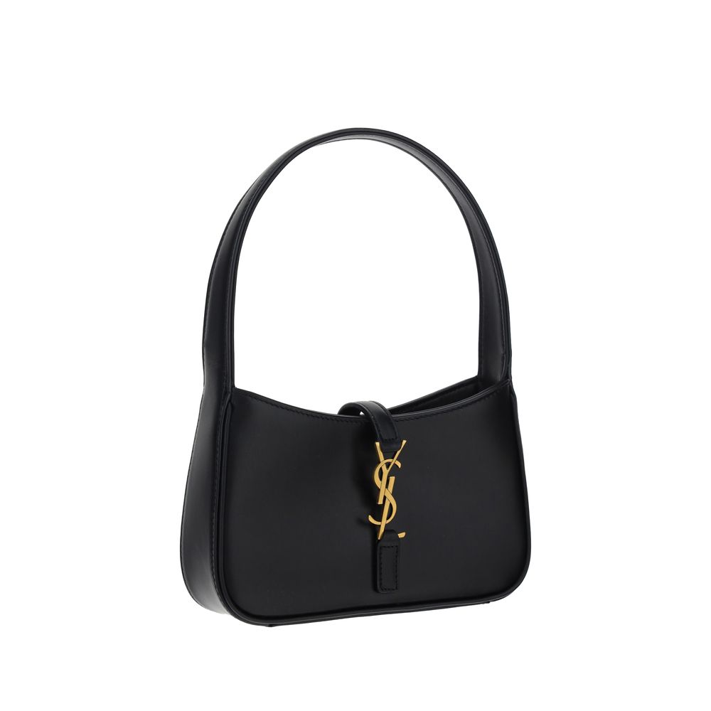 Sac bandoulière Saint Laurent en cuir de veau noir Bos Taurus