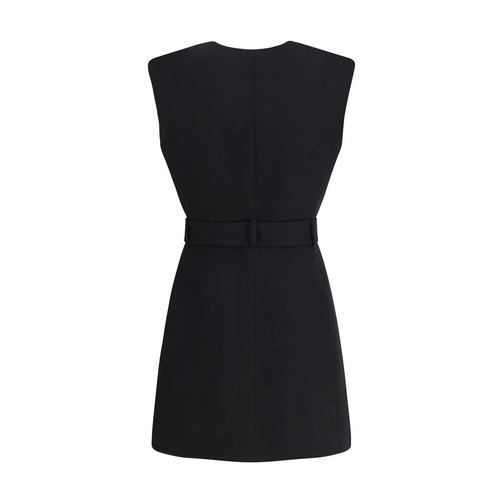 Abito da cocktail Balmain in lana e pile nero