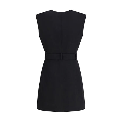 Abito da cocktail Balmain in lana e pile nero