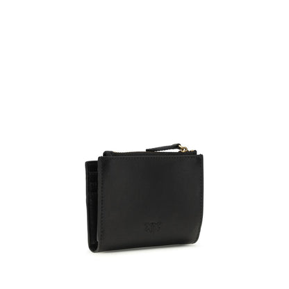 Portefeuille PINKO Bos Taurus en cuir de veau noir