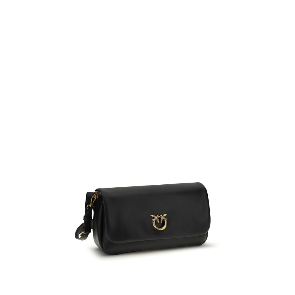 Borsa a tracolla PINKO Bos Taurus in pelle di vitello nera